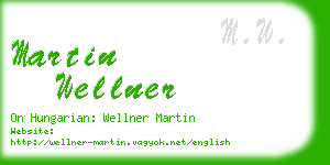 martin wellner business card